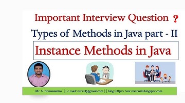 Instance Methods in Java || Types of Methods in Java || Methods in Java || Java basics || Java