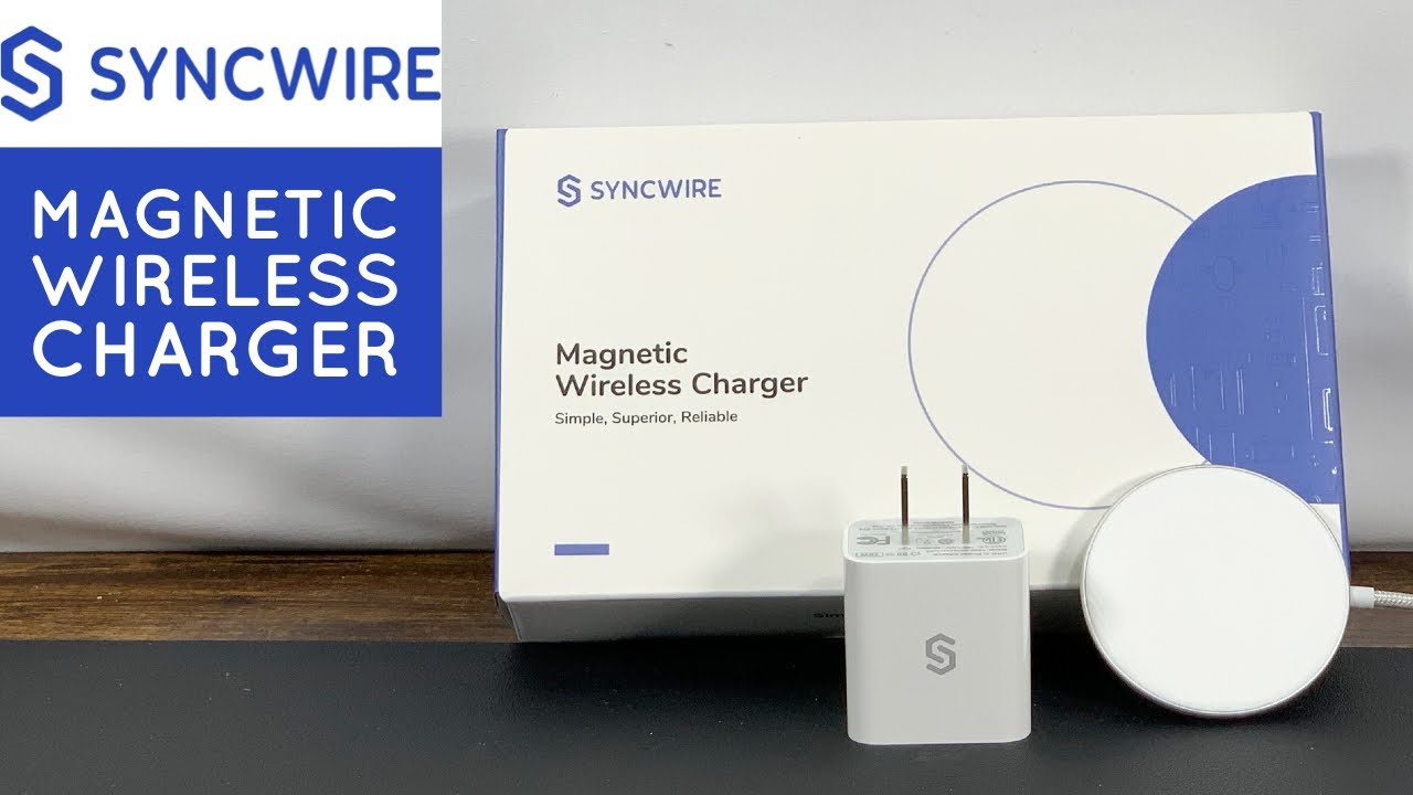 Syncwire Magnetic Wireless Charger - USB-C with wall charger