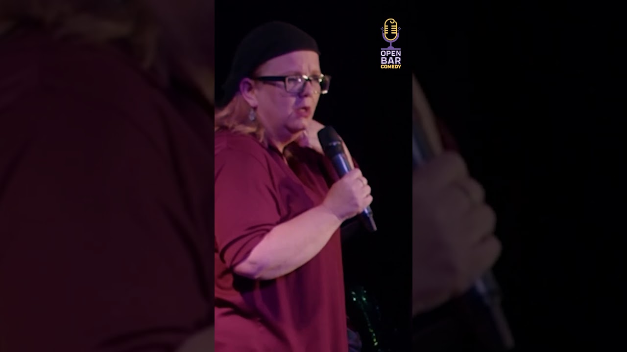 Comedian Katrina Brown sleeps with a big Yeti.