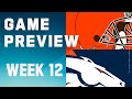 Cleveland Browns vs. Denver Broncos | 2023 Week 12 Game Preview