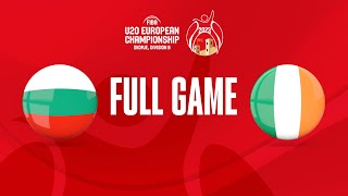 Bulgaria v Ireland | Full Basketball Game | FIBA U20 European Championship 2023