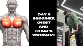 DAY 11 | FATLOSS TRANSFORMATION | BEGGINER HOME CHEST AND TRICEP WORKOUT | #fitness #75hard