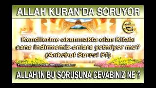 Allahın Bu Sorusuna Cevabınız Nedir?