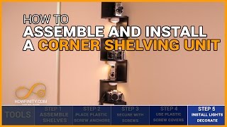 How to assemble and install a corner shelving unit-step by step Corner unit floating shelves are a great way to decorate any room without taking up much room. You can even add nice LED lights