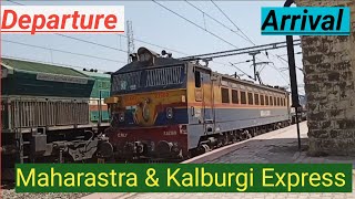 Maharastra & Kalburgi express Arrival Departure 🚊 @IndianTrainGyan ||