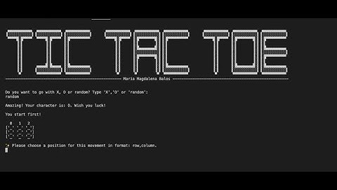 Tic Tac Toe -  Command-line program in Python