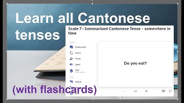 Best video - Learn all Cantonese tense in 9 sentences (with flashcards)  video 2