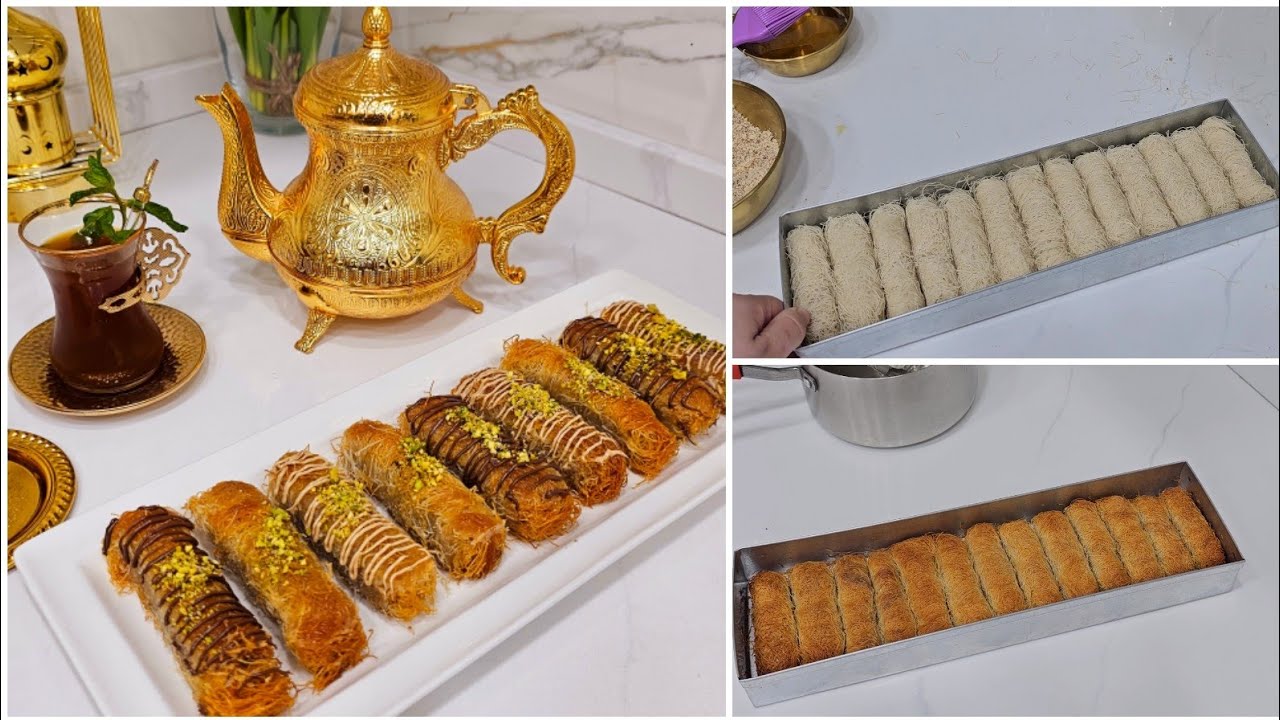 اسرع واسهل معسلة ديروها للسهرة🌙  أصابع الكنافة مقرمشين ومعسلين  للقلب ميشدوش كامل الوقت وبزاف بنان