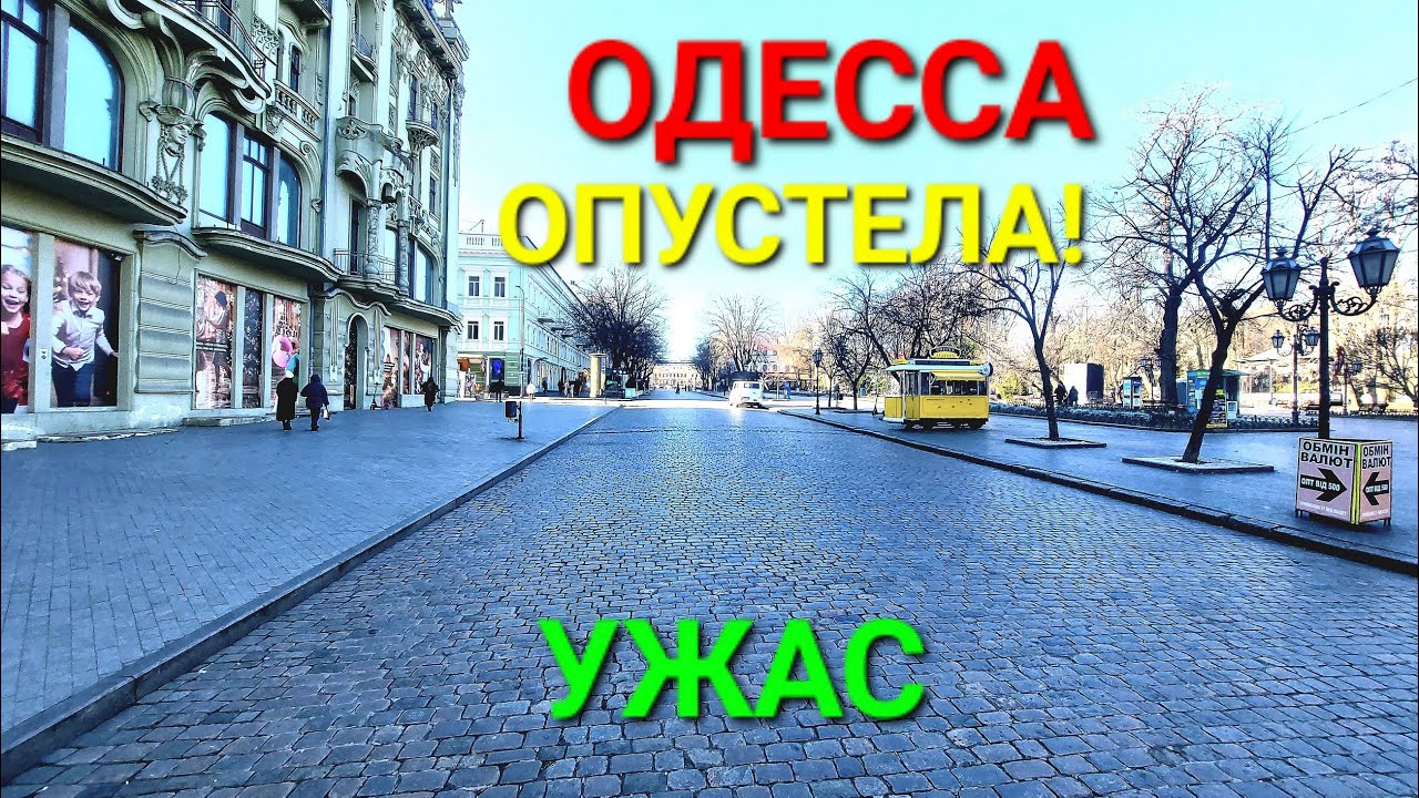 Опустевшая Одесса. Пустые улицы. Новый год. Дерибасовская. Сегодня в городе. Пушкин. #зоотроп