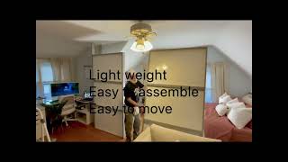 Freestanding modular room divider system for residential and commercial space