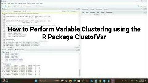 How to Perform Variable Clustering using the R Package ClustofVar  #r #variableclustering