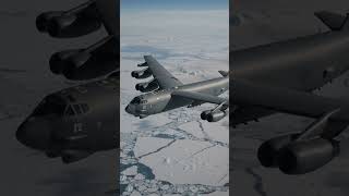 B-52 flying over the North Pole.