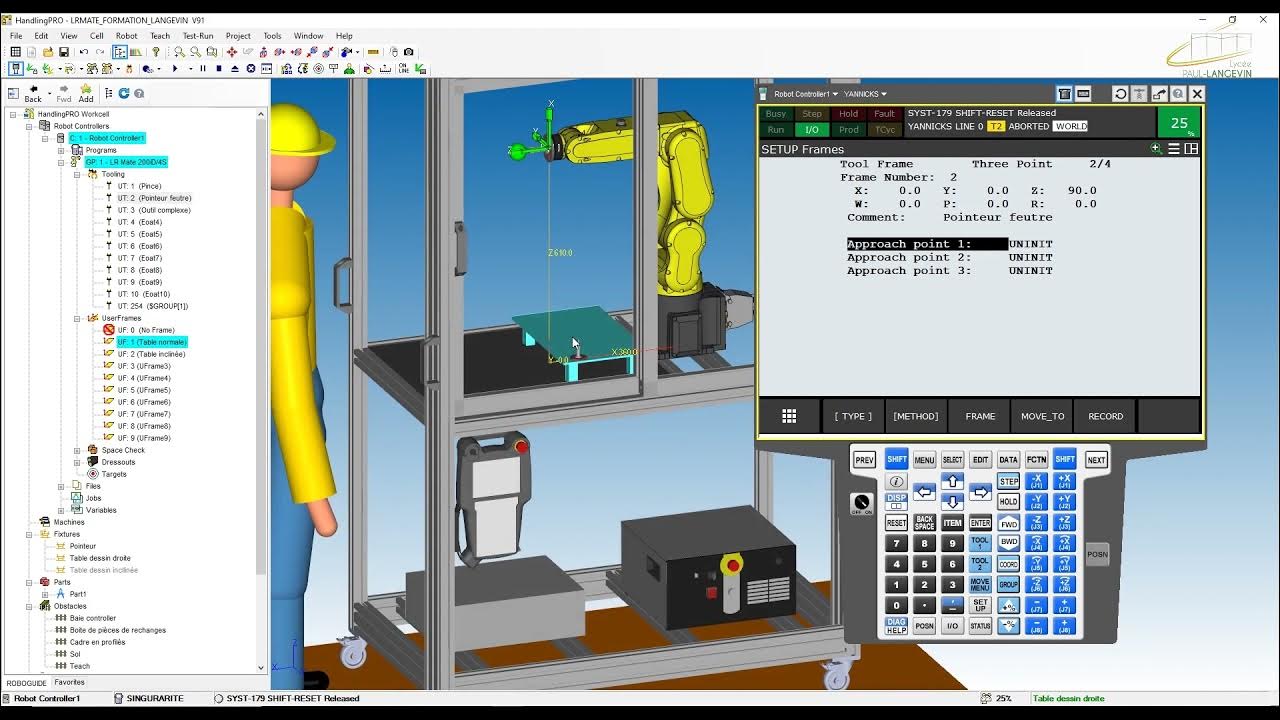 002 Apprentissage d’un repère outil (UTool) avec outil simple (Tutoriel