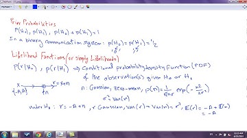 Detection Theory: session 3 (Likelihood)
