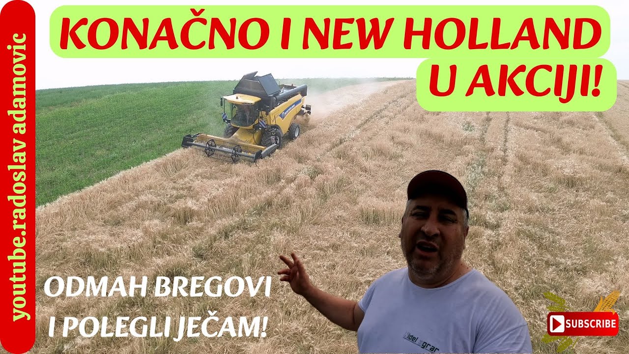 KONAČNO I NEW HOLLAND U AKCIJI! ODMAH RADIMO BREGOVE I POLEGLI JEČAM! ;FINALLY NEW HOLLAND IN BARLEY
