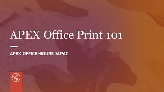 APEX Office Print 101: An Introduction to Creating Professional Reports and Documents APEX Office Print 101: An Introduction to Creating Professional Reports and Documents