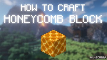 Minecraft: How To Craft a HONEYCOMB BLOCK?