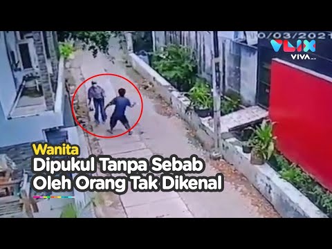 Gila! Pria Ini Memukul Seorang Wanita Tanpa Sebab