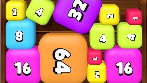 Merge Cube 2048: 3D Cubes Game Matching Numbers And Colors Android iOS Mobile video gameplays
