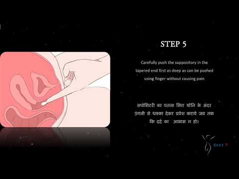 How to insert Drez V Suppository into the Vagina