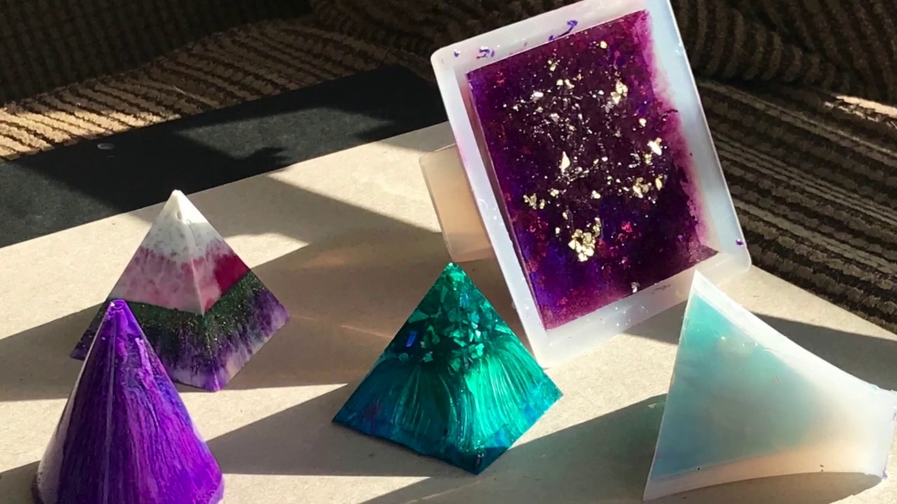 Resin Pyramid Demo using Alcohol Inks/ First time ever using