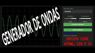 Generador de ondas digitales y Osciloscopio con HTML. Generador de ondas con tu pc / ordenador screenshot 4