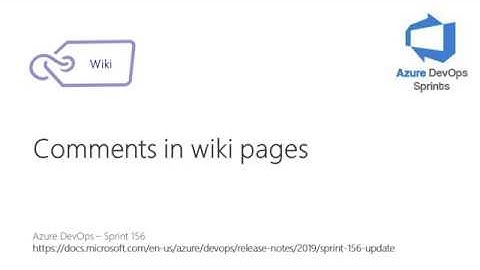 #azuredevopssprints 156 - Comentarios nas páginas da Wiki