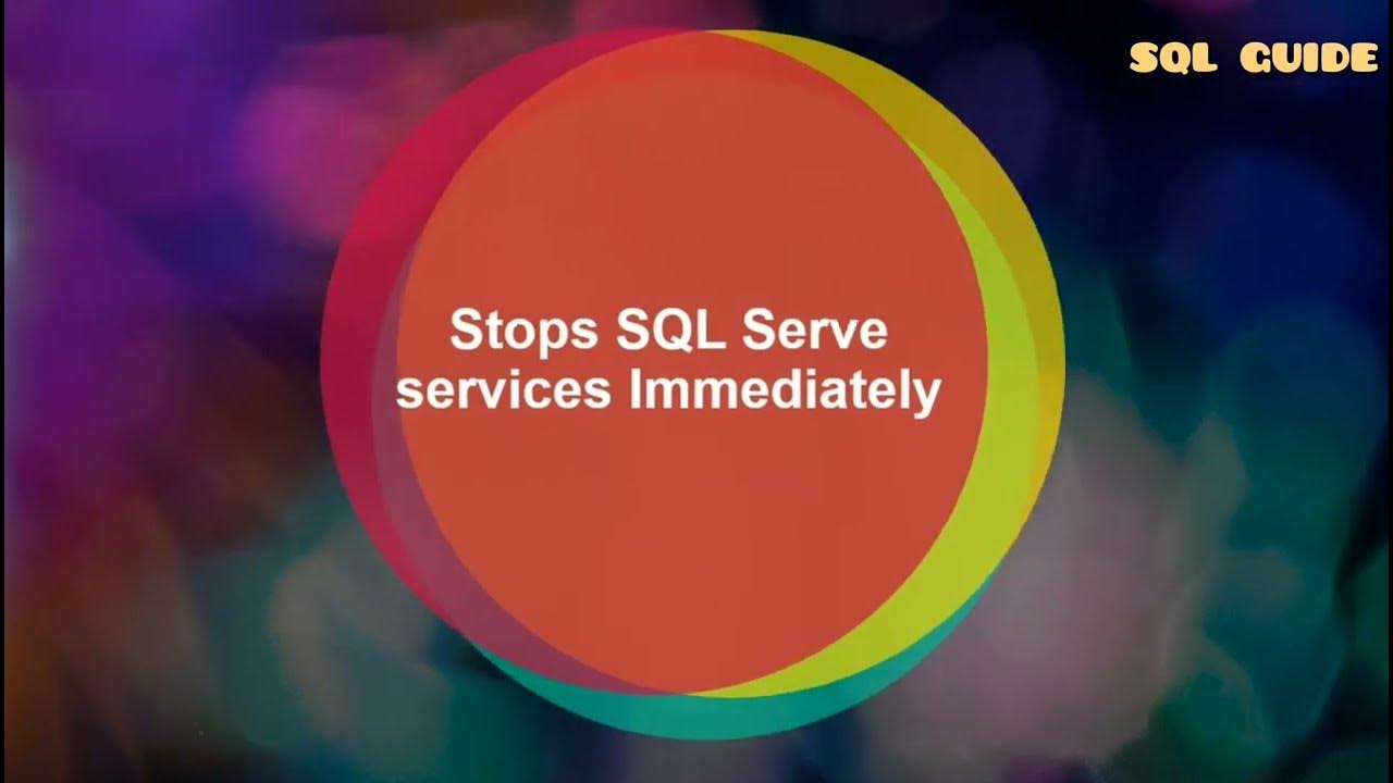 Stop SQL server service Immediately - YouTube