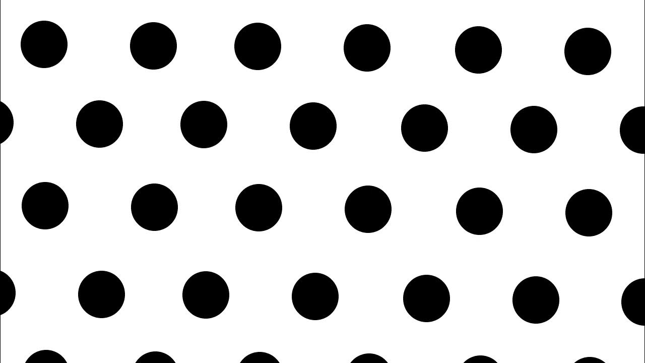 WHITE SCREEN WITH BLACK POLKA DOTS (HD) 10 HOURS YouTube