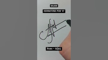 Signature for A | Afjal | SBtellME Calligraphy and Handwriting #shorts #signature #calligraphy