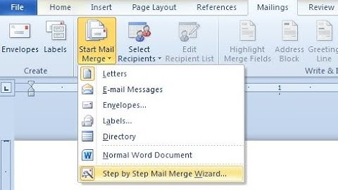 Mail Merge in Ms word