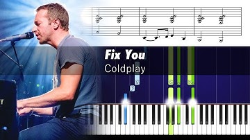 Coldplay - Fix You - Accurate Piano Tutorial with Sheet Music