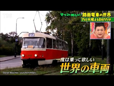 マツコの知らない世界』マツコ大はしゃぎ! 世界で活躍する路面電車の