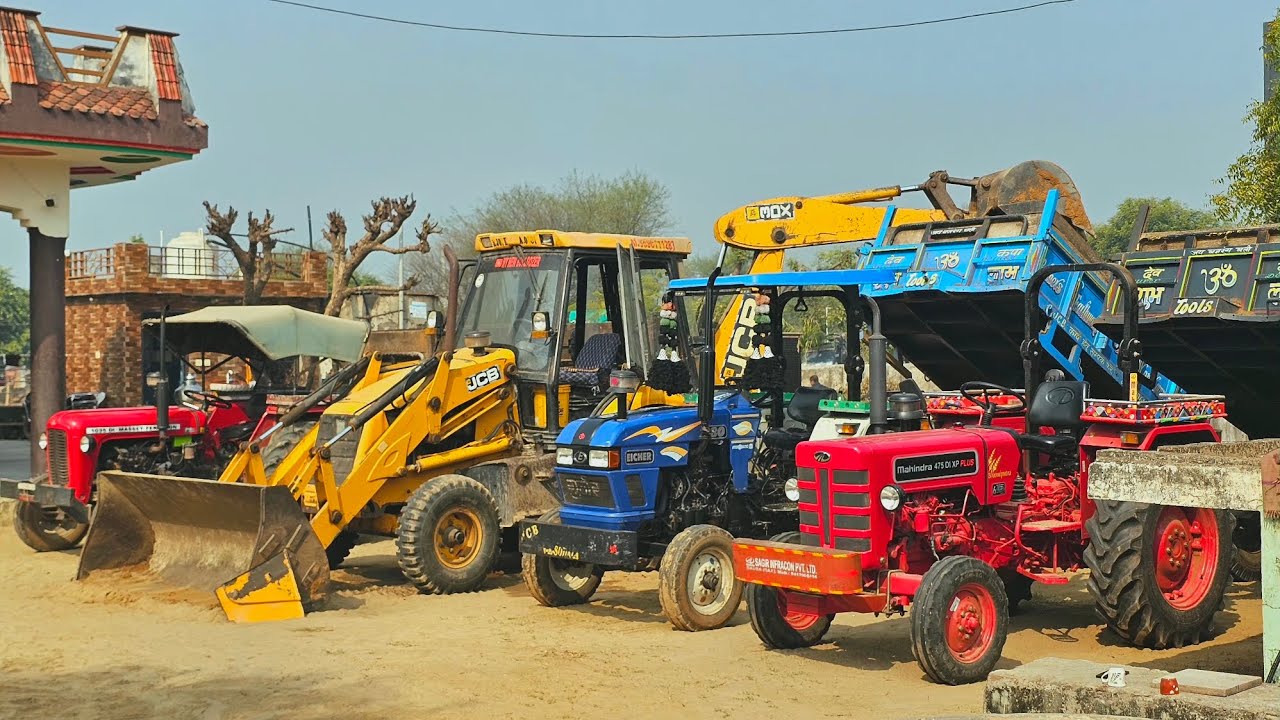JCB 3dx Eco Loading Tractor Stuck in Deep Mud Eicher 380 Mahindra 575 Swaraj 855 Kubota| Jcb Tractor