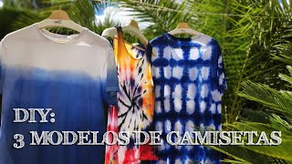 DIY: 3 MODELOS DE CAMISETAS. DEGRADADO, SPIRAL TIE DYE Y SHIBORI