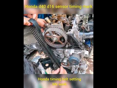 Honda d40 d16 sensor engine timing mark setting - YouTube
