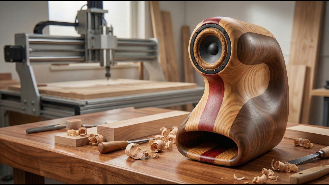 DIY实木迷宫音箱全过程 | Crafting Insane Wooden Maze Speakers with CNC - This Build Hits Different.