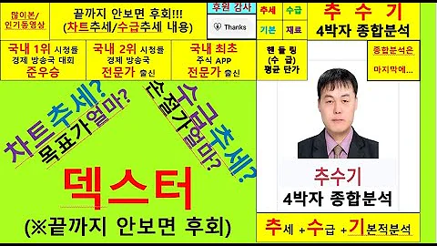 덱스터(206560)향후주가전망및4박자종합분석 추수기(추수)전문가