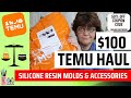 100 temu haul i bought a ton of silicone resin molds and resin art accessories  temu