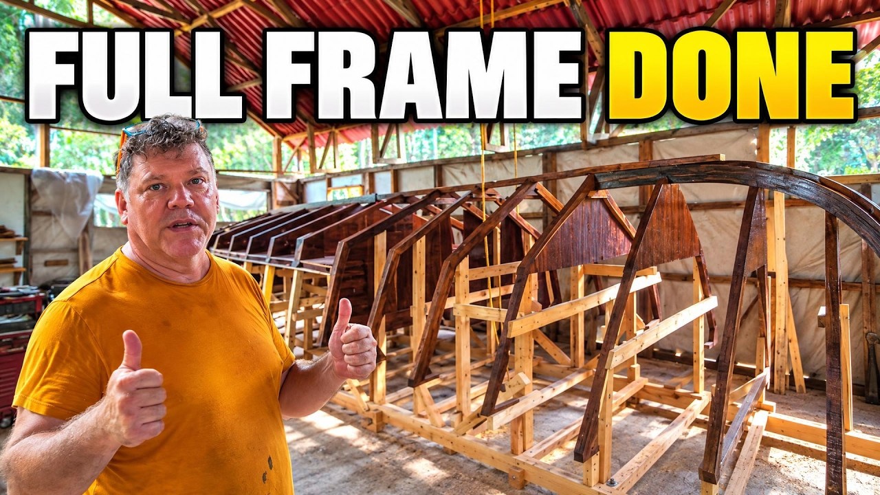 ⁣Last Station In! Wooden Boat Frame Complete