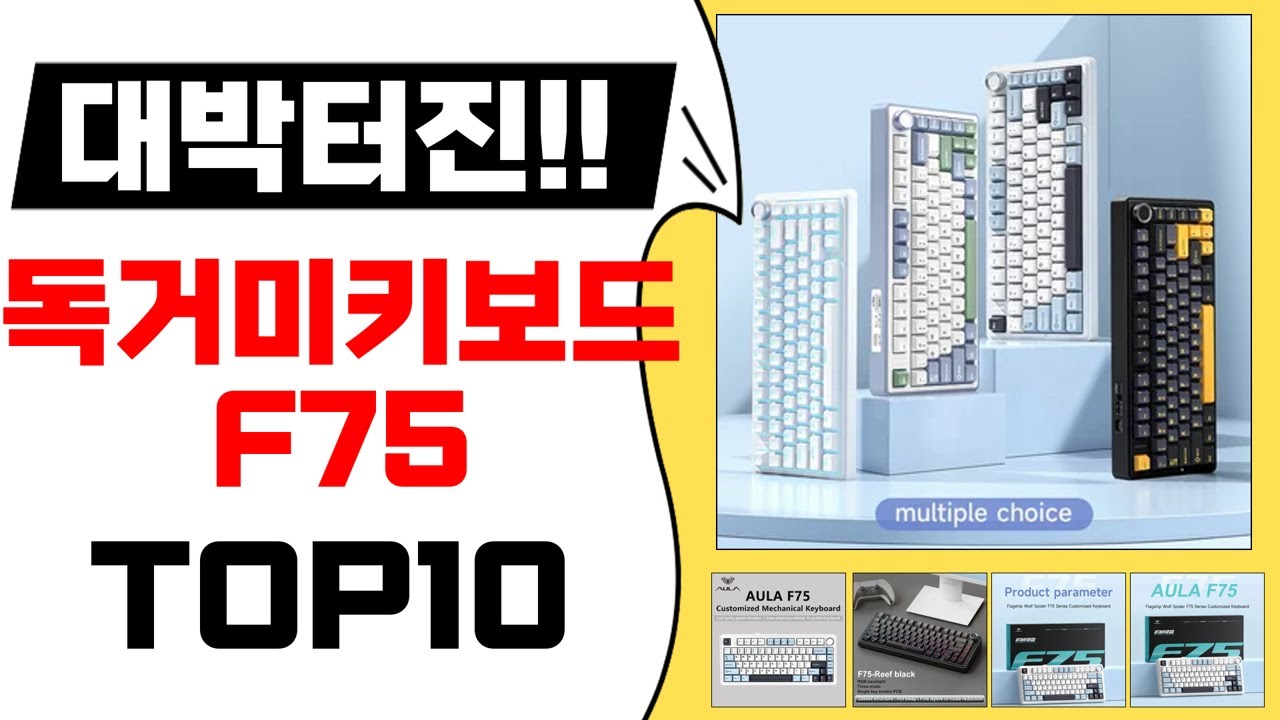 대박터진 알리발 독거미키보드 F75 베스트10 선별 - YouTube