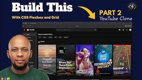 Build YouTube Clone with HTML & CSS – Part 2 (CSS Flexbox + CSS Grid Layout 2025) Frontend projects