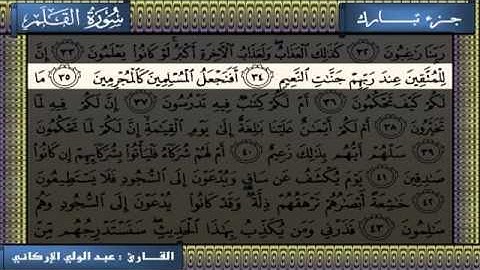 سورة القلم   عبدالولي الأركاني