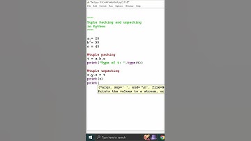 python trick tuple packing and unpacking  #shorts #python #coding #pythontricks #pythonprogramming