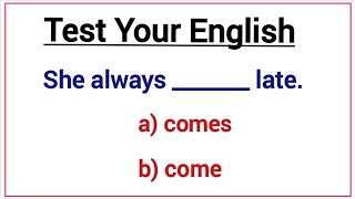 Test Your English Grammar ✍️ Present Simple Tense.