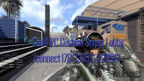 Cod4 PC Custom Sniper Lobby Promo #1 (connect 178.33.157.21:28961)