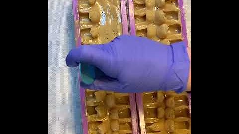 Decorating soap tops. Cold process soap making.