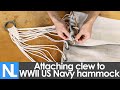 Attaching clew to Sailors Canvas Hammock