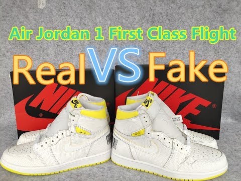 Real VS Fake Air Jordan 1 Retro High OG First Class Flight - YouTube