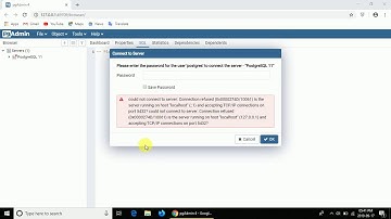 could not connect  to server: Connection refused in postres pgadmin4